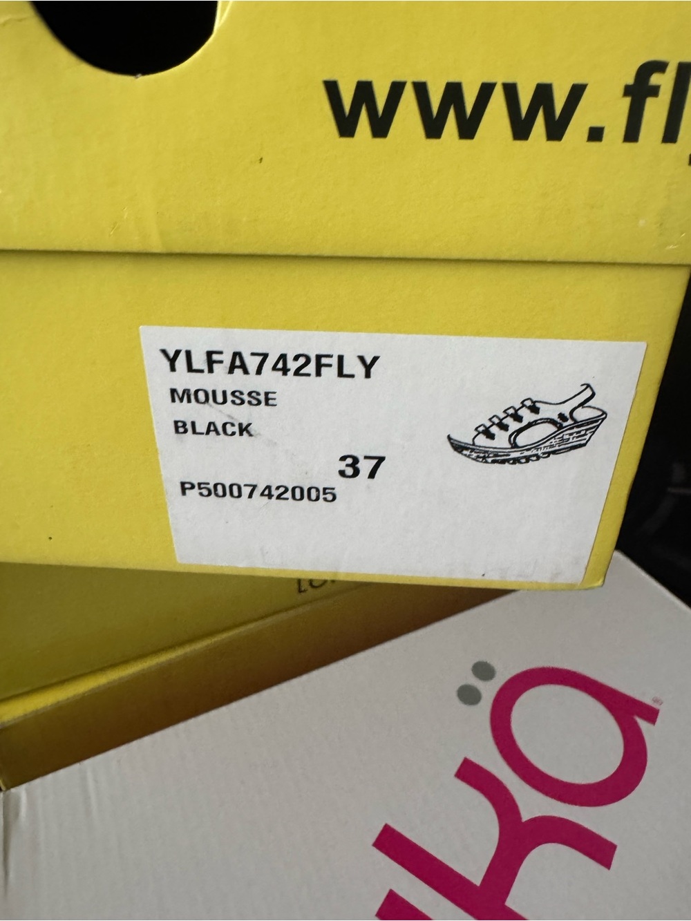 Fly London Mousse Black Wedges
